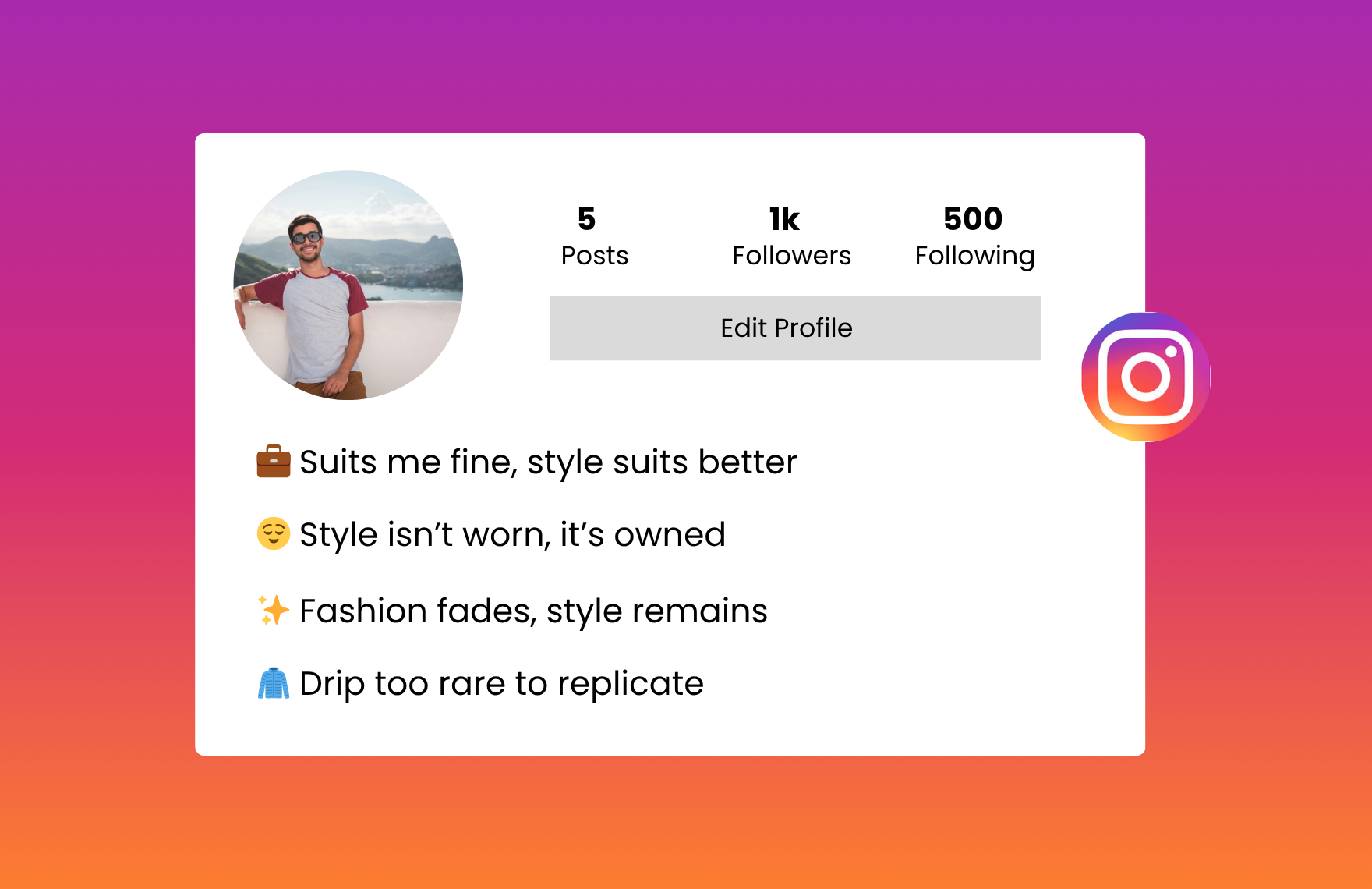 stylish instagram bio for boys