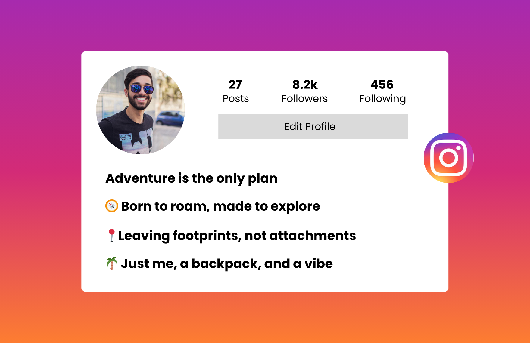 travel instagram bio for boys