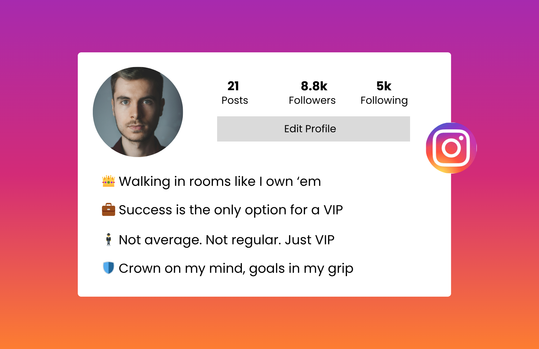 vip instagram bio for boys