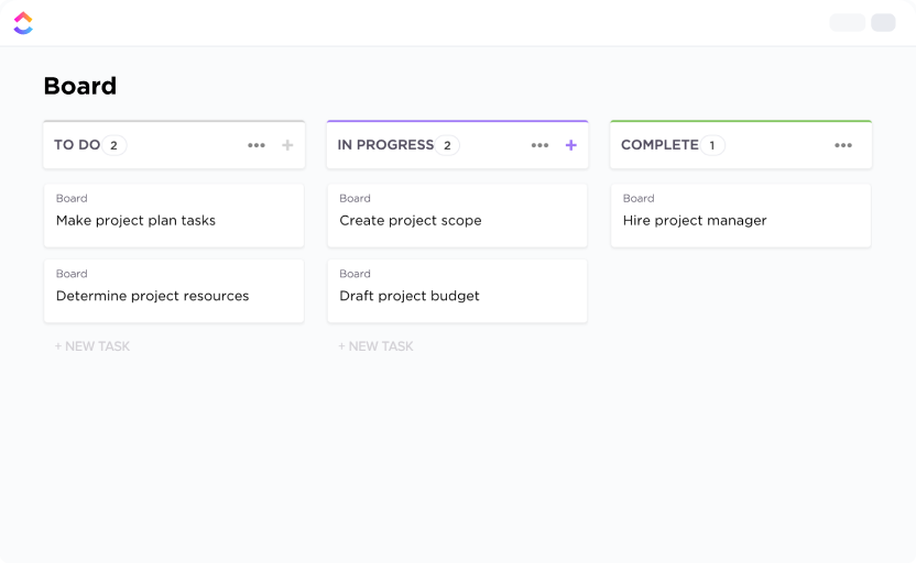 clickup graphic designers kanban board template