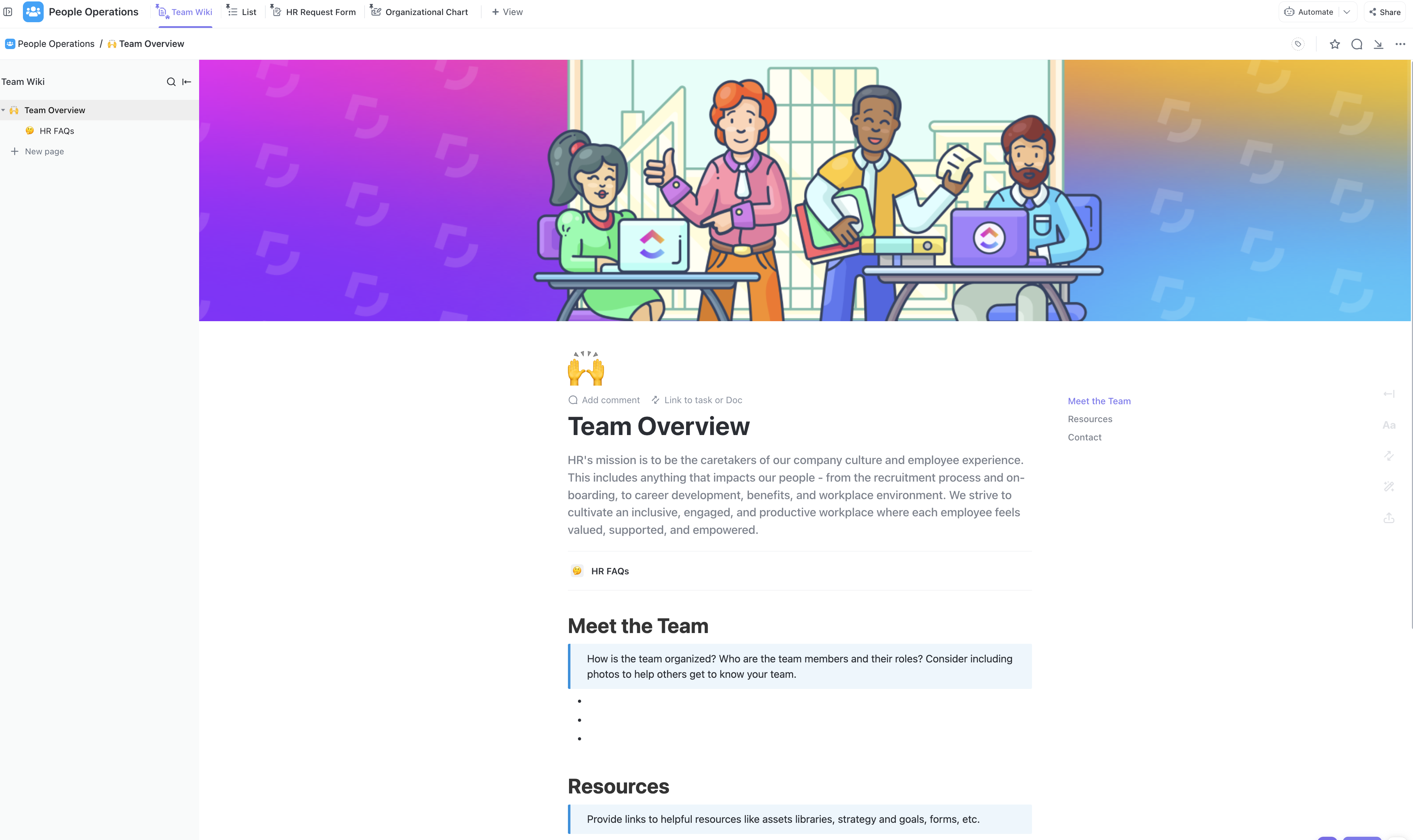 clickup people operations