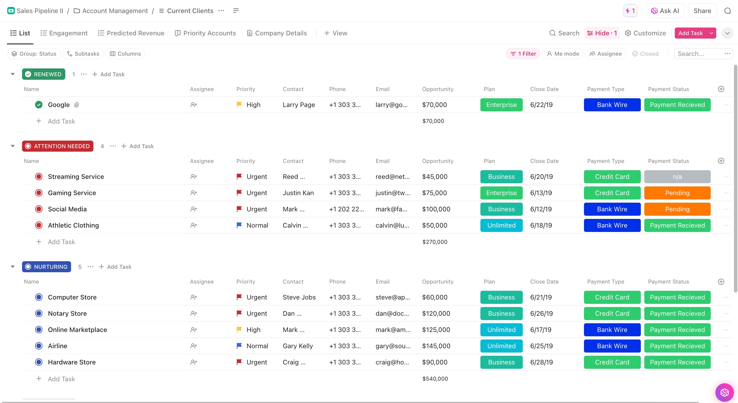 sales pipeline template