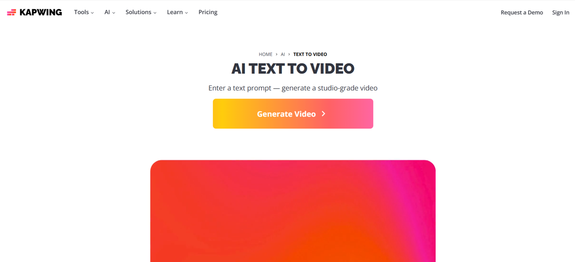 kapwing ai text to video