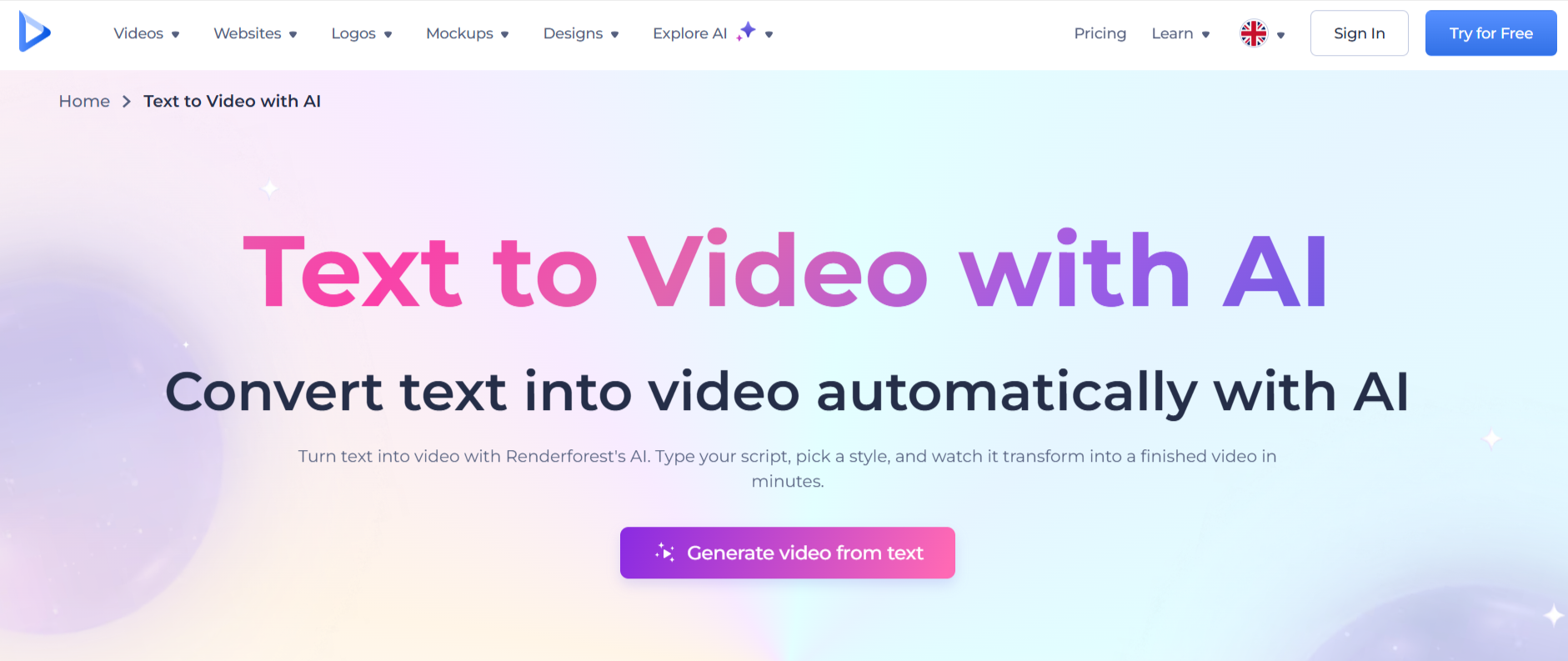 renderforest ai video generator