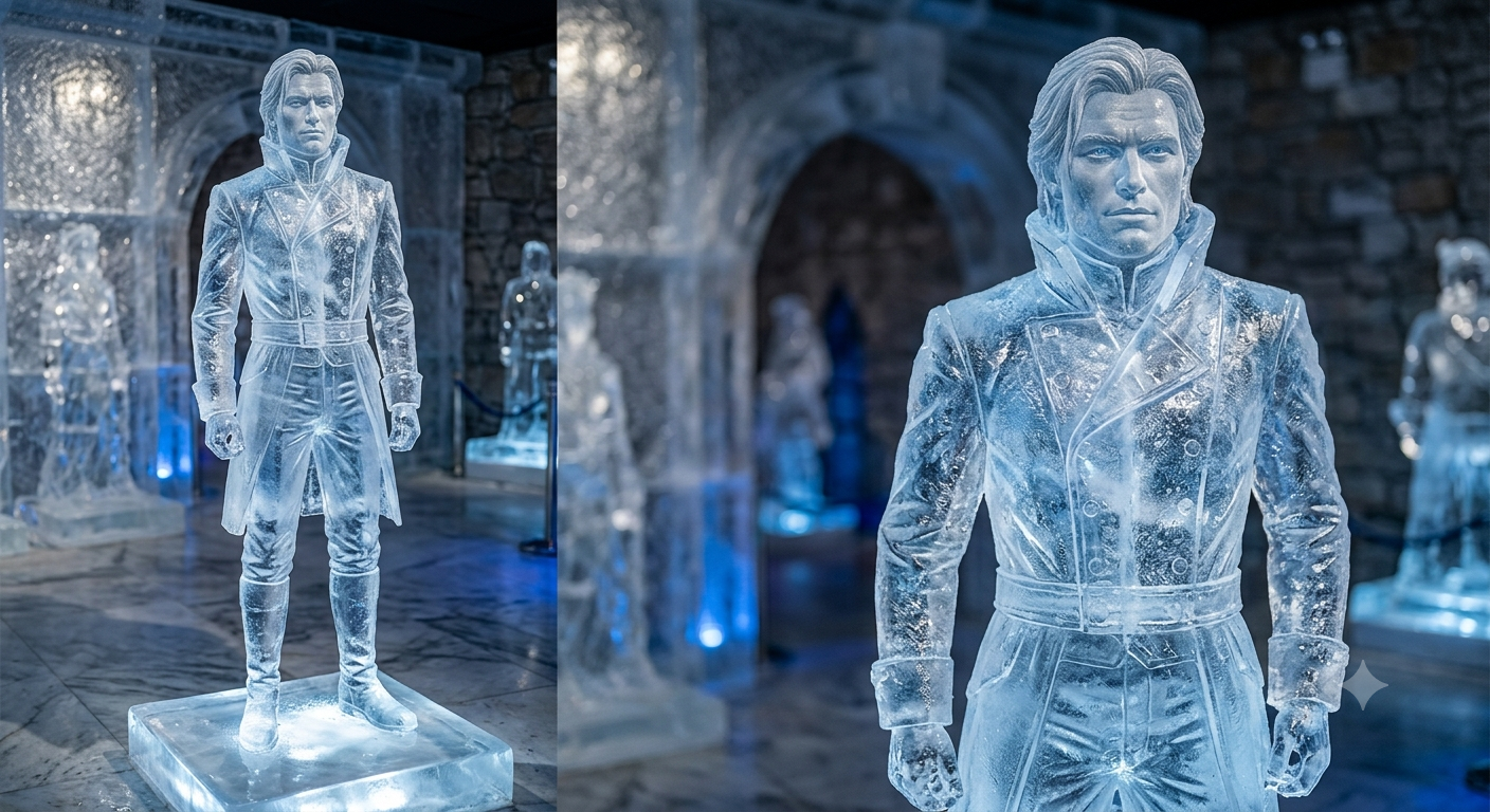 frozen ice sculpture