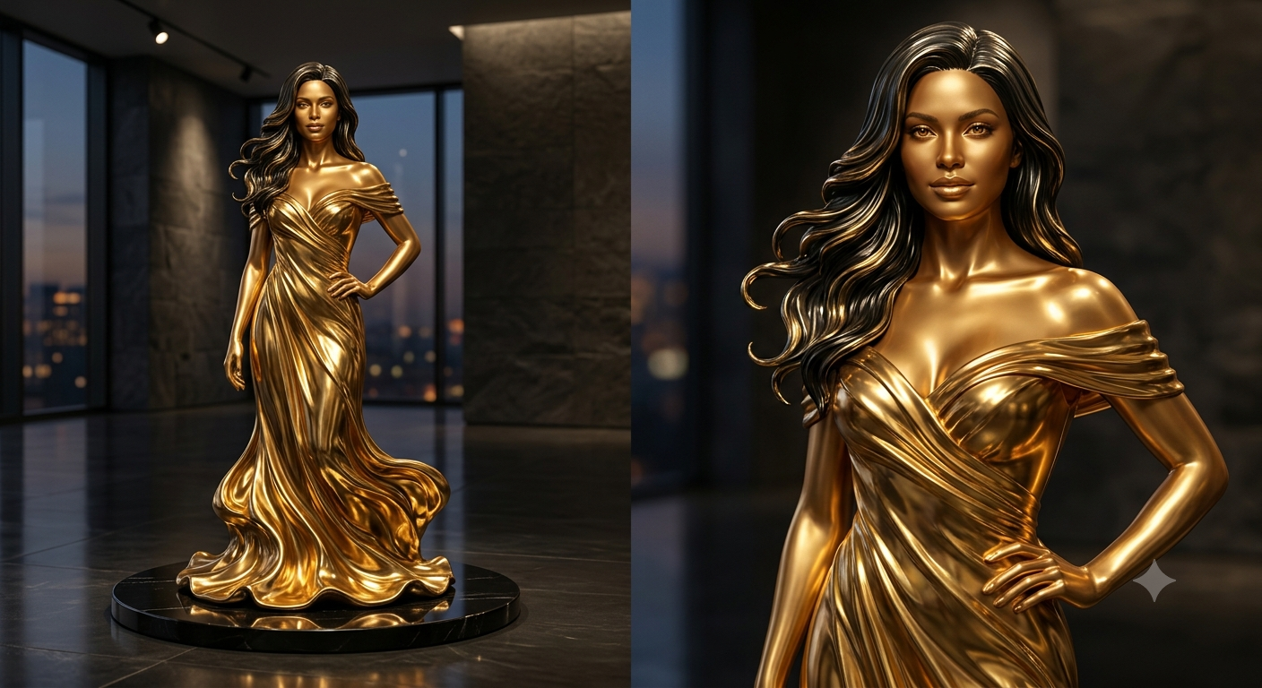 liquid gold statue