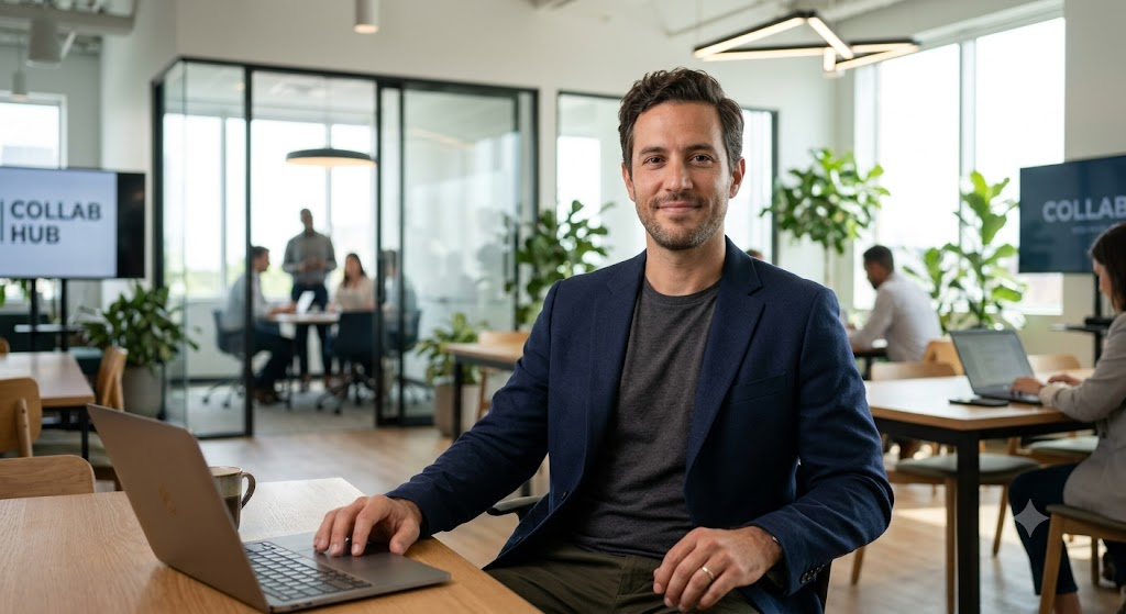 modern startup founder portrait